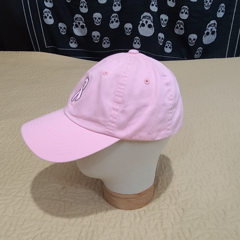 Port Authority Cancer Pink Ribbon strapback hat - Picture 3 of 8